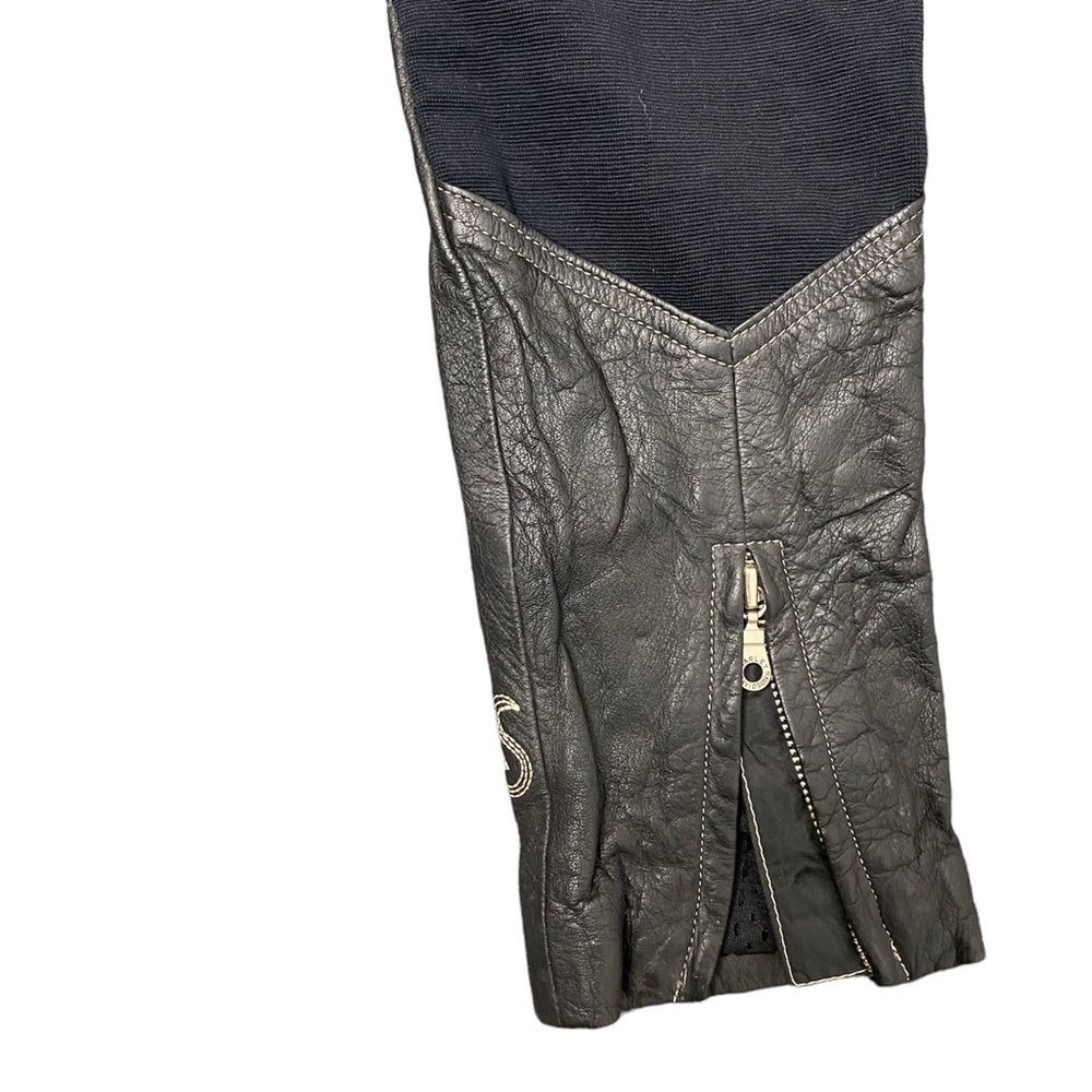 Harley Davidson Leather Spandex / Pants Chaps Size 34/6 - Picture 10 of 14